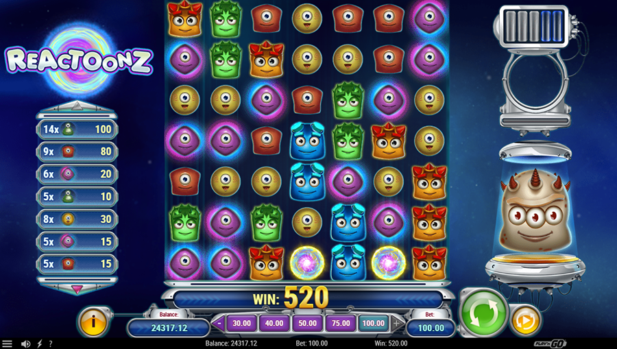 Reactoonz Max Win Slot Reactoonz