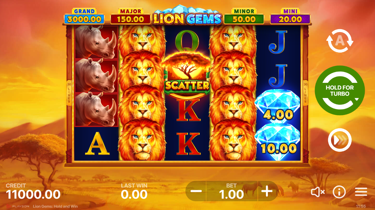 Παίξτε Lion Gems Hold and Win